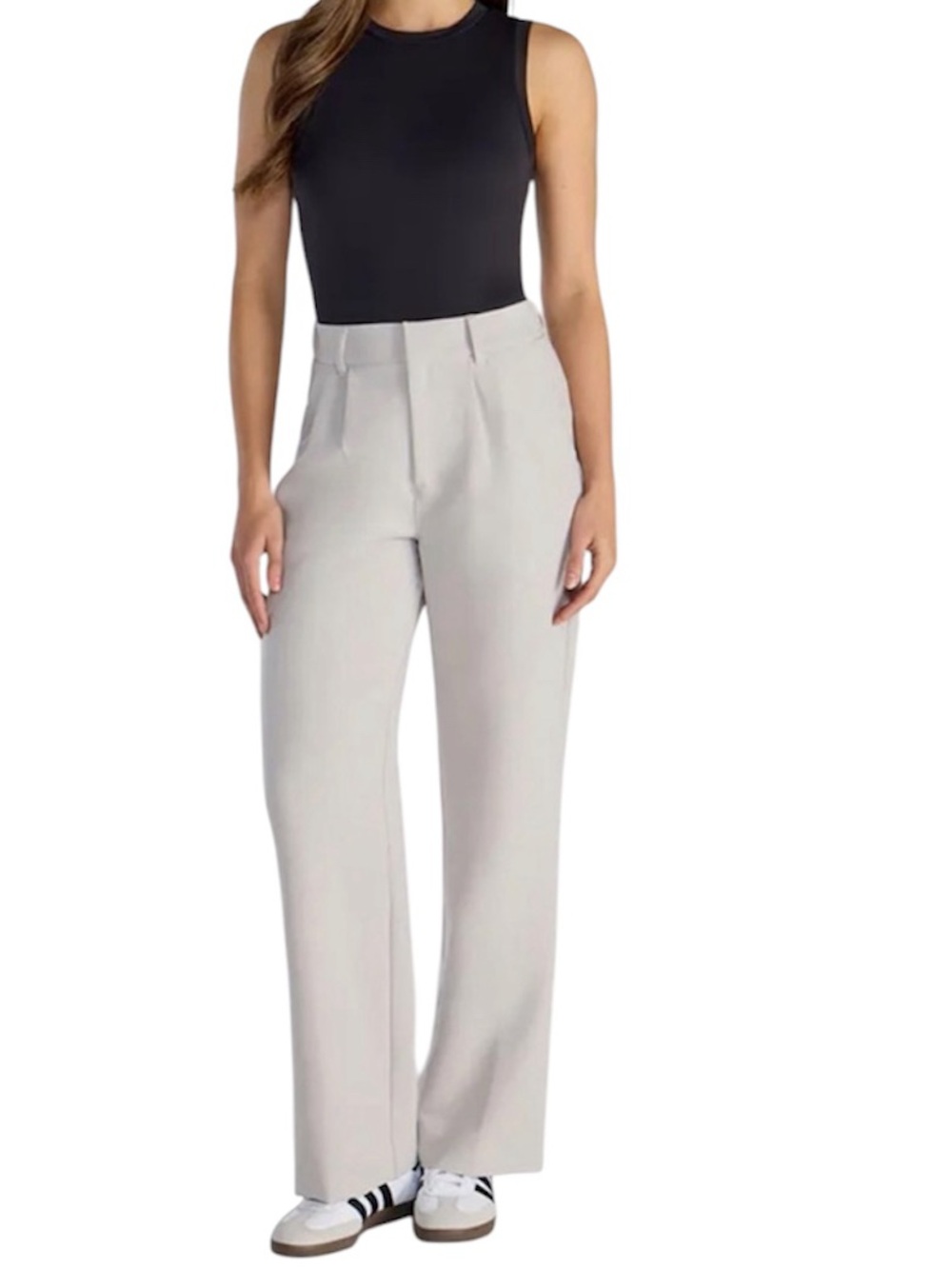 BYLT | Women’s Midtown Wide Leg Tapered Pants in Dove Size Small NWT